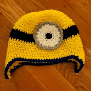 Children knitted minion hat